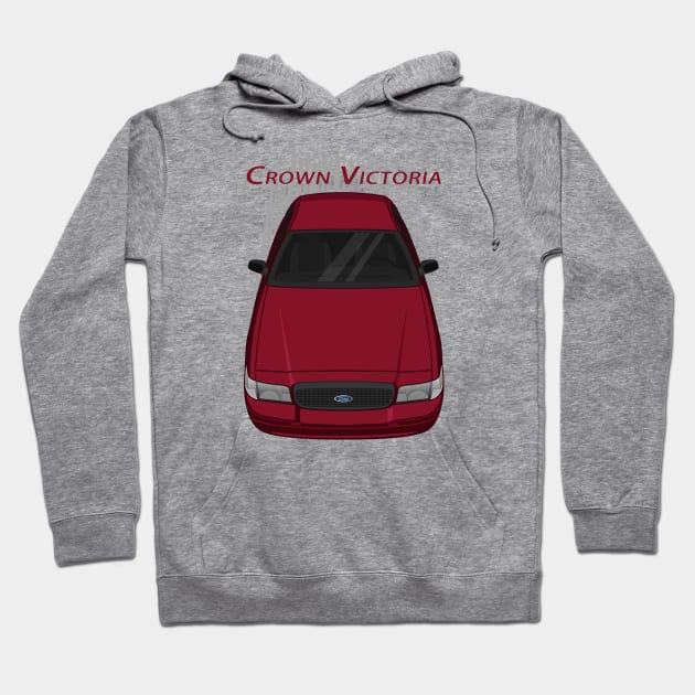 Ford Crown Victoria Police Interceptor - Dark Red Hoodie by V8social